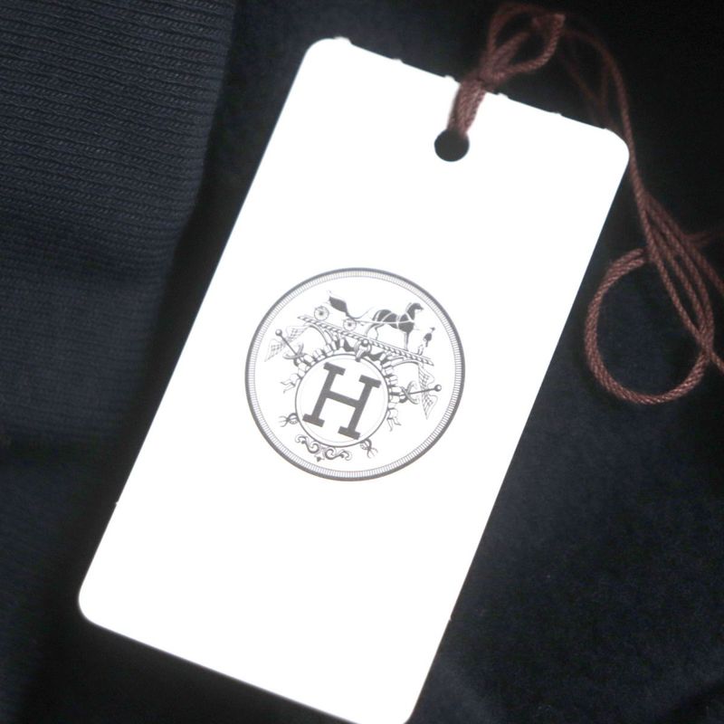 Unused 23SS Hermes Chevaux En Symmetry Horse Lamb Leather Patch Hoodie/sweatsh