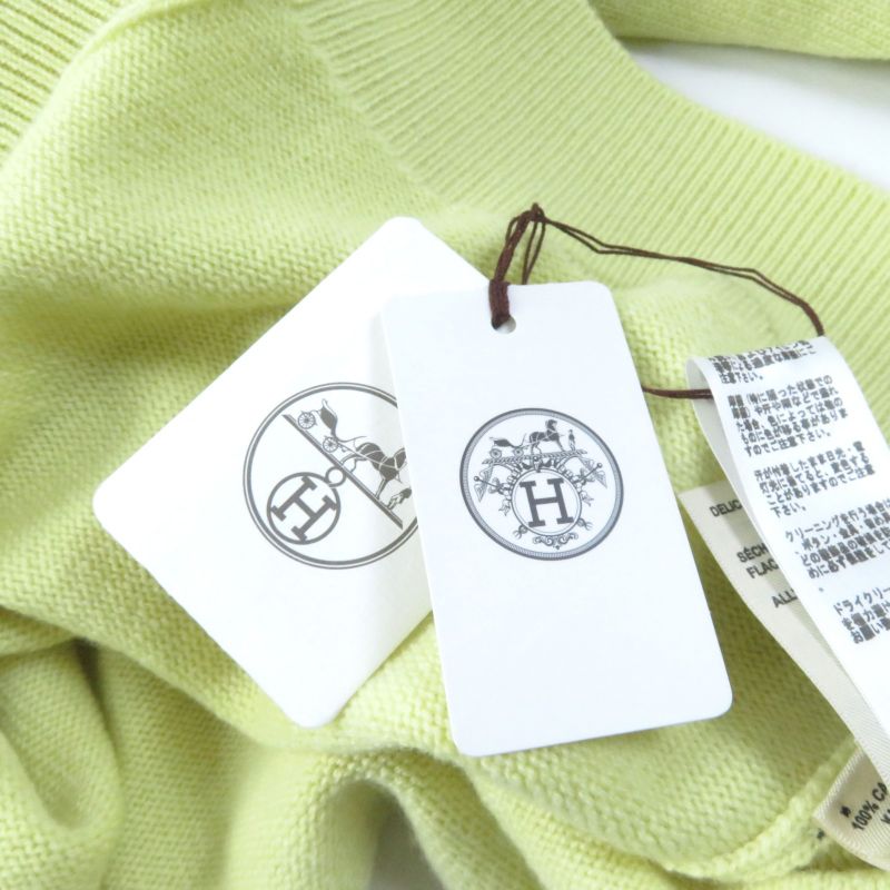 Hermes 2022aw 2h2603d1 100% Cashmere Crew Neck With Serie Buttons Long Sleeves