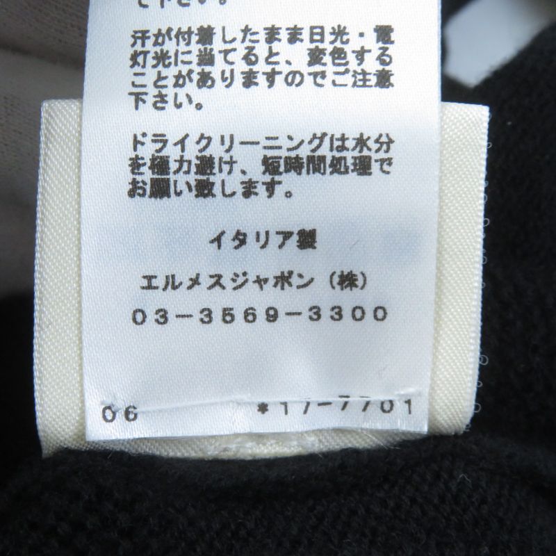 Hermes 2021 H Pattern Crewneck Long Sleeve Knit/sweater Black 42 Made In Italy