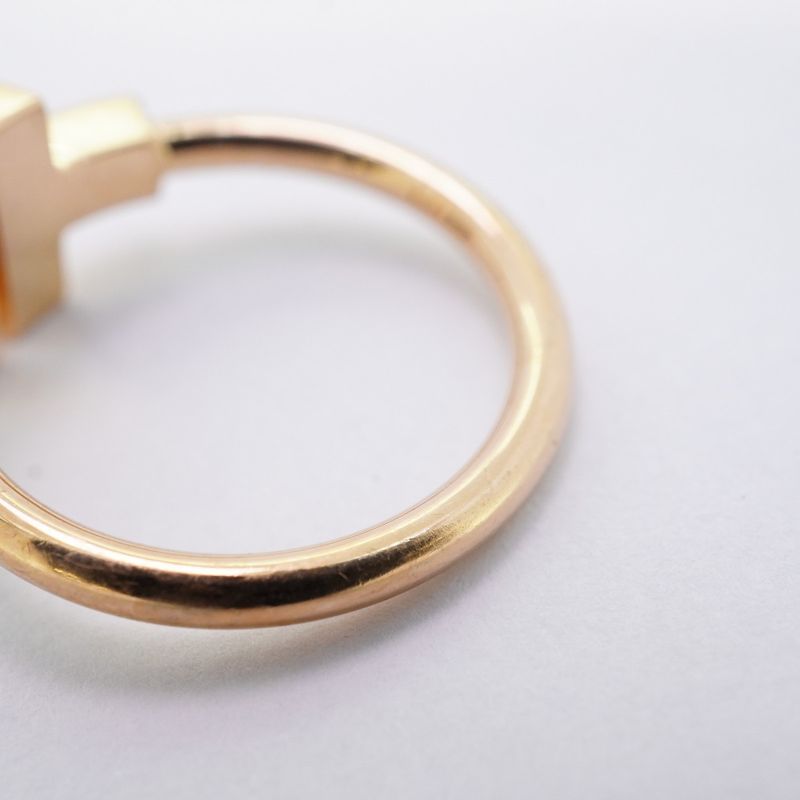 Tiffany & Co Ring T-wire 18K Pink Gold Pink Gold Mother-of-pearl Diamond #105