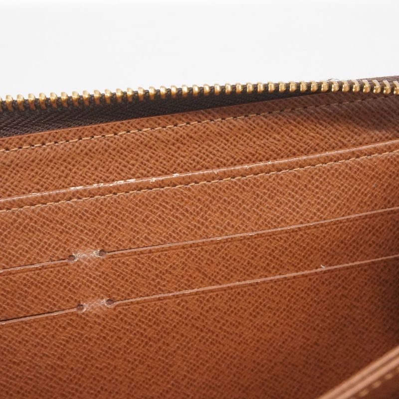 Louis Vuitton Long Wallet Monogram Zippy Wallet M60017 Brown Men Women Unisex