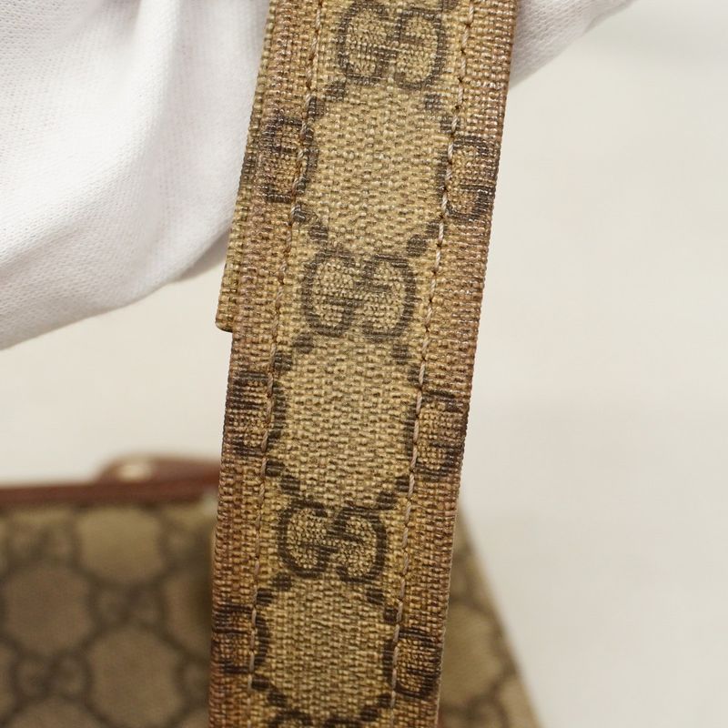 Gucci Shoulder Bag GG Supreme/sherry Line 246413 PVC Brown Chien Pan Gold