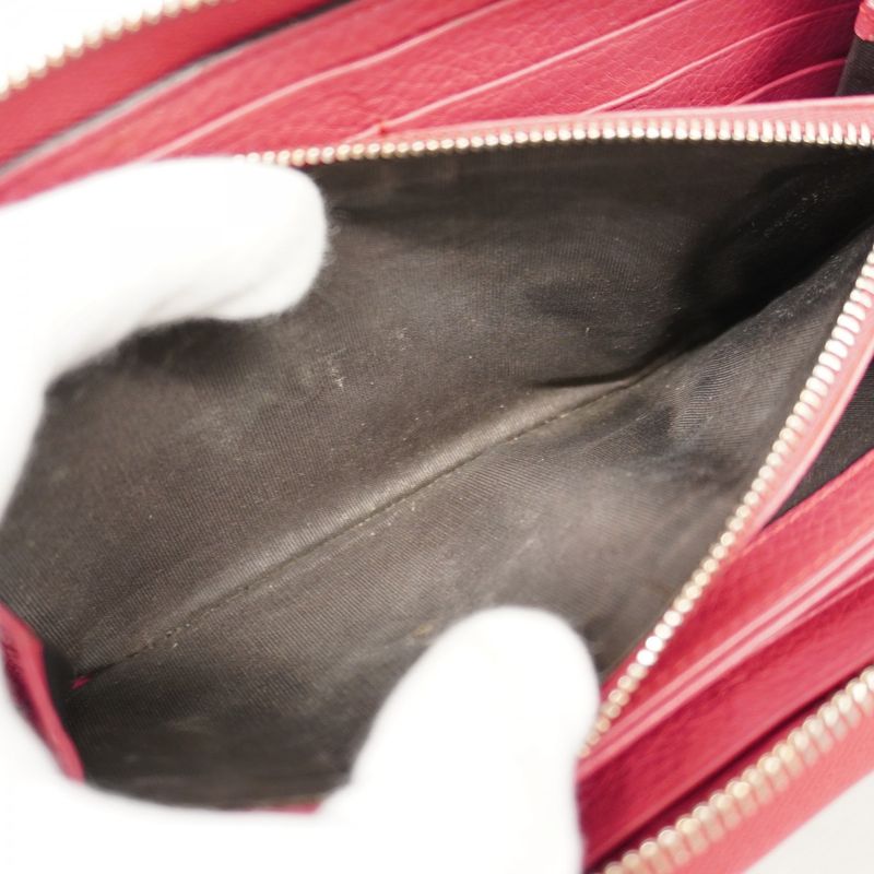 Gucci Long Wallet Soho 308280 Leather Pink Gold Hardware Women