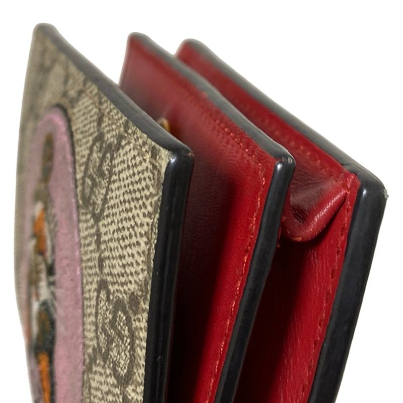 Gucci Bifold Wallet GG Plus GG Supremebosco Applique 506277 Beige And Dark