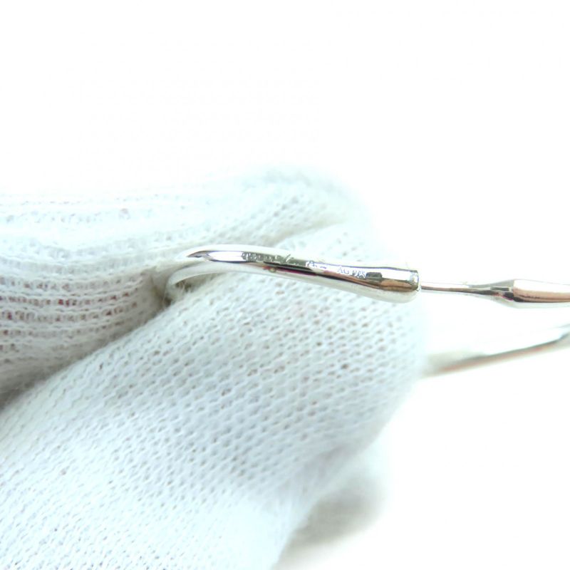 Tiffany & Co Elsa Peretti Open Heart Hoop Earrings 925 Silver With