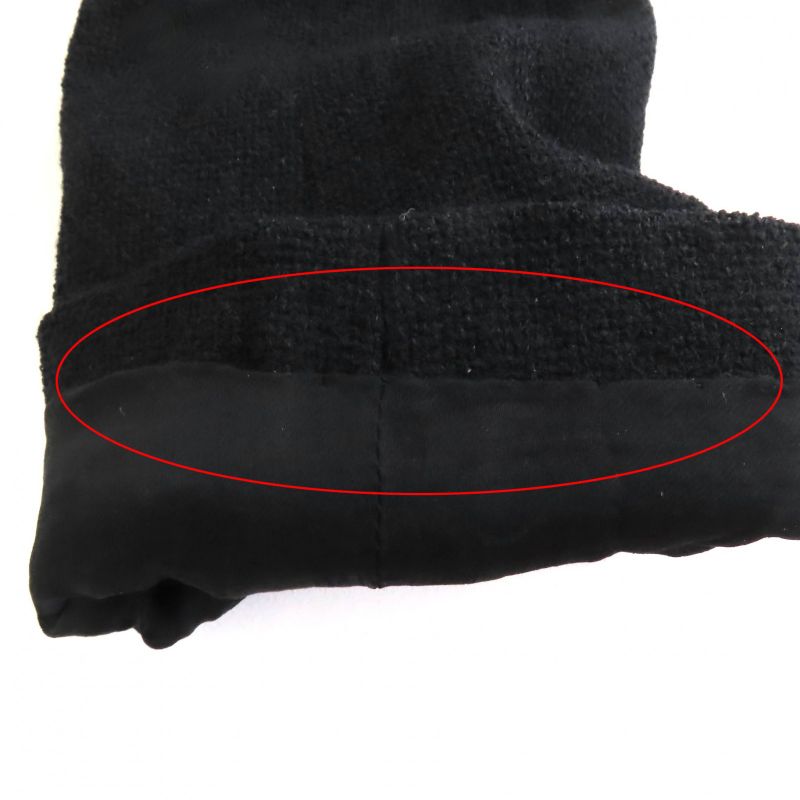 CHANEL 100% Silk Lined Long Sleeve Dress With BIG Coco Mark Buckle Belt Black