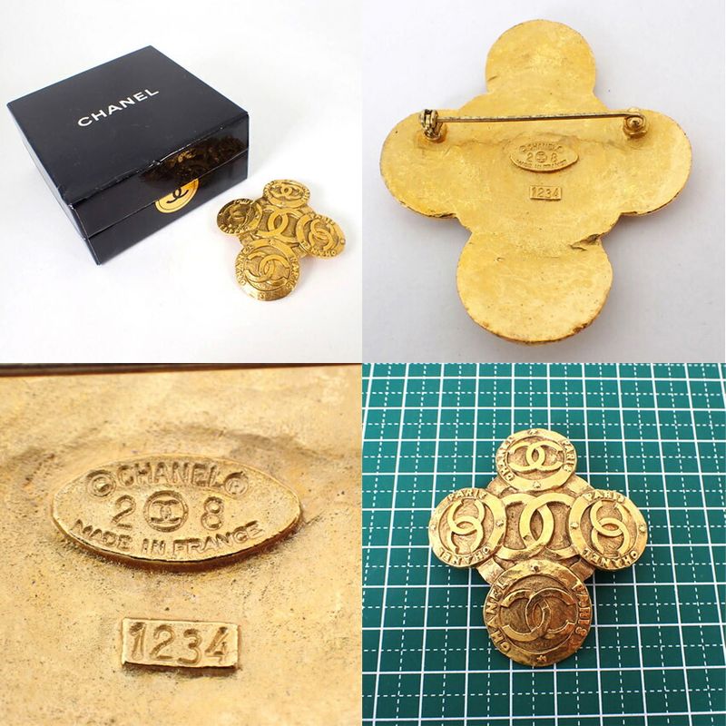 Chanel Cross Brooch//j67-9