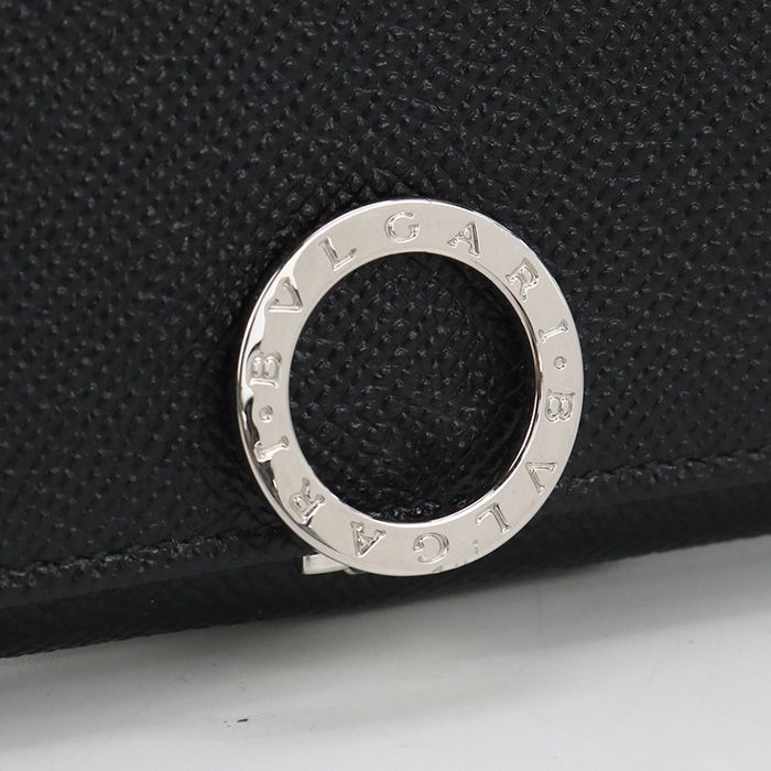 Bvlgari Large Wallet Bvlgari Long Wallet Bifold Calf Leather Unisex