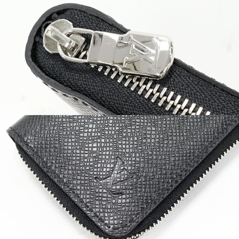 Louis Vuitton Coin Case Taiga Noir Black Zippy Coin Purse M30511