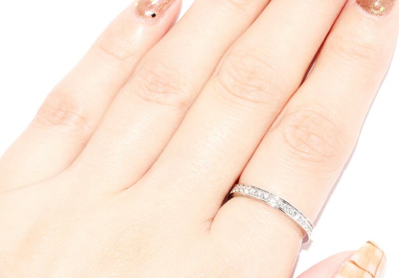 Cartier Ring Pt950 Diamond 39P (038ct) Ballerina Wedding Ring Full Diamond