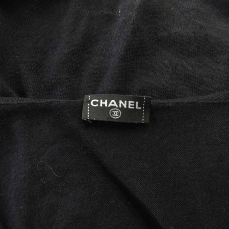 Chanel Vintage Sleeveless Cut And Sewn Jacquard Signature Knit Black - MNK2