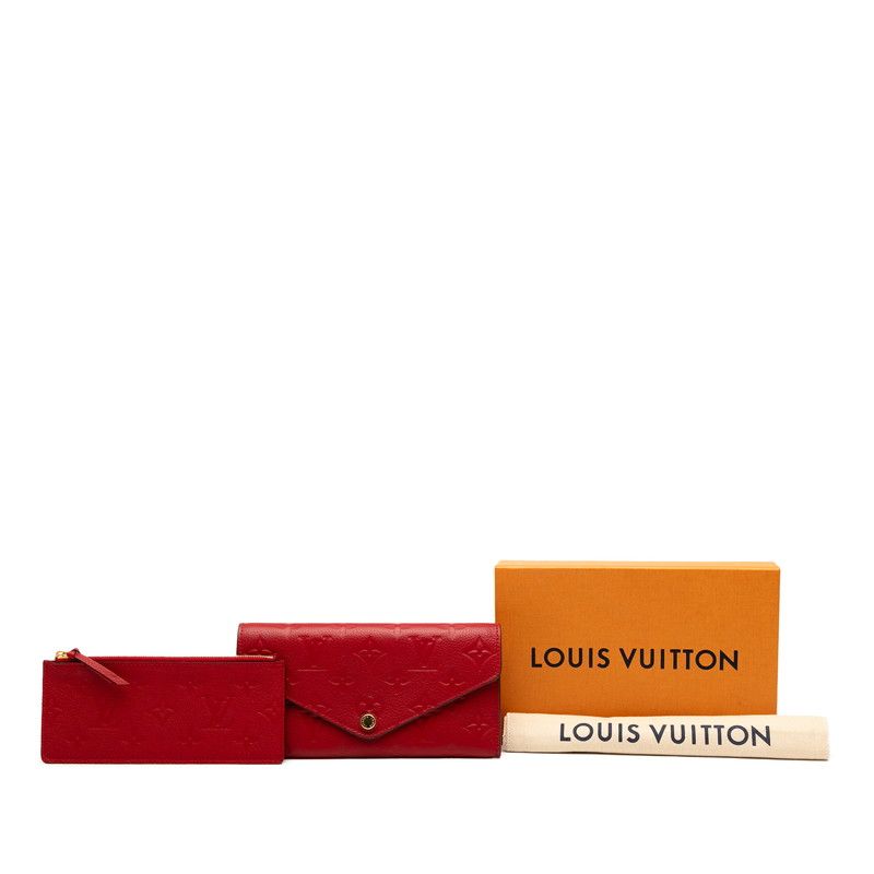 Louis Vuitton Monogram Empreinte Portefeuille Josephine M62453 Threes Red