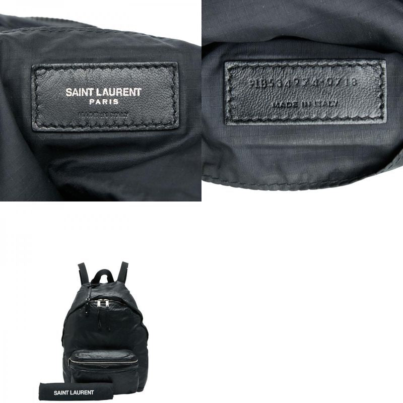 Saint Laurent Folle Double City Backpack 534974 Black Leather Women Saint