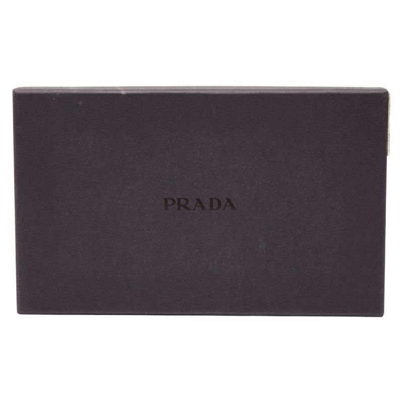 Prada Triangle Logo Plate Black Leather Women Prada