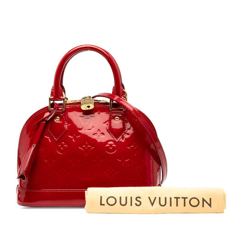 Louis Vuitton Monogram Vernis Alma BB Handbag Shoulder Bag 2WAY M91606 Pomme