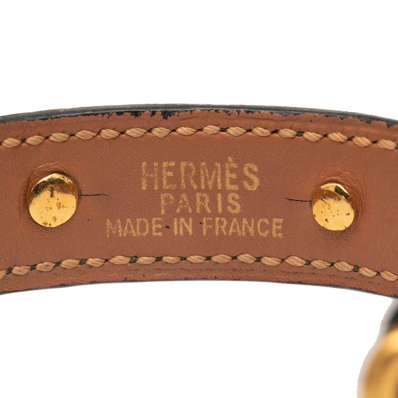 Hermes Chaine D'ancre Green Gold Leather Plated Ladies Hermes