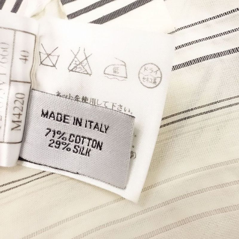 Chanel 06c P27875v17660 Striped Camisole Top Ribbon White Size M Women