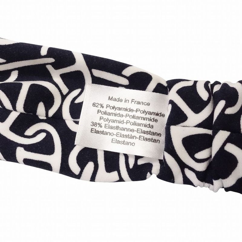 Hermes Chaine D'ancre Pattern Headband Catsuit Gabi Nausa Accessories Navy