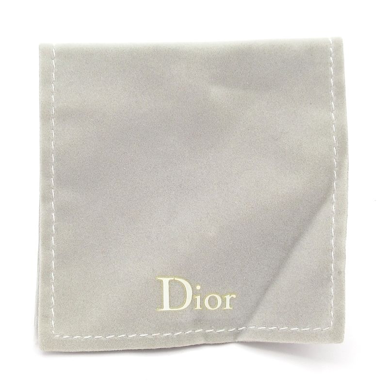 Dior/christian Dior Earrings Silver And Pink Rhinestones / Logo / Heart