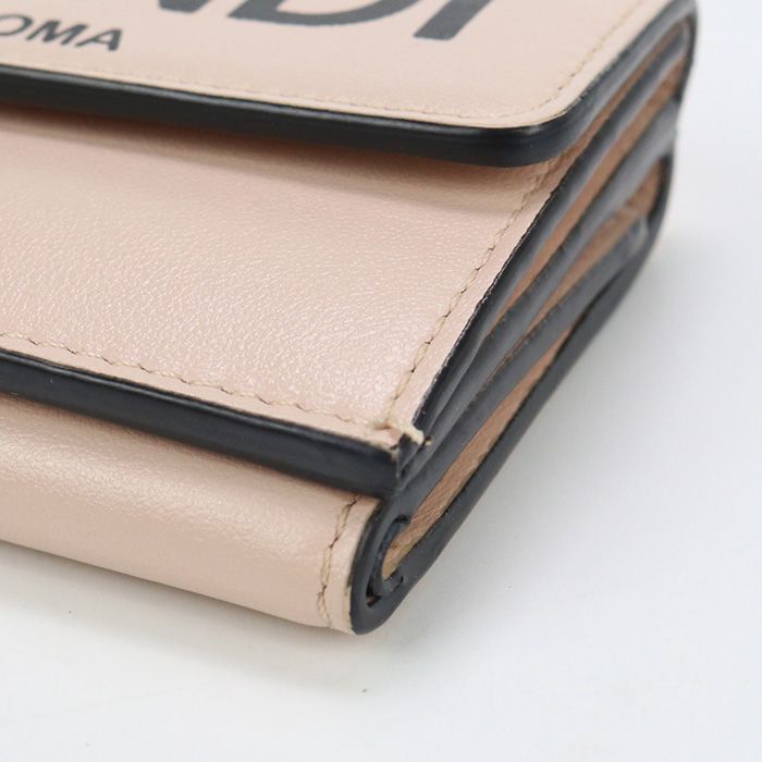 Fendi ROMA 8m0395 Tri-fold Wallet Leather Women