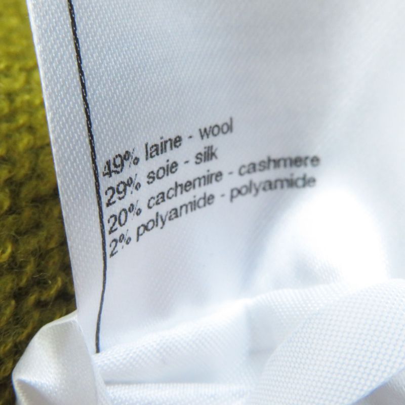 CHANEL 22AW P73835 Silk-cashmere Blend Knitted Cardigan With Coco Mark Buttons