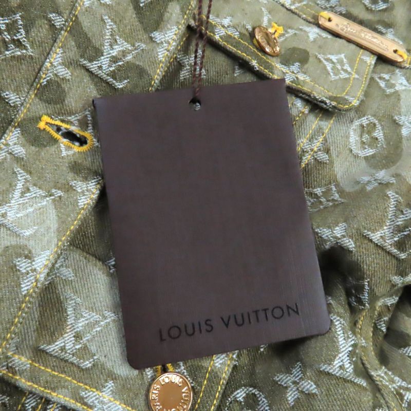 Louis Vuitton 08AW Monogram Camouflage Line Monogram Denim Jacket Khaki With