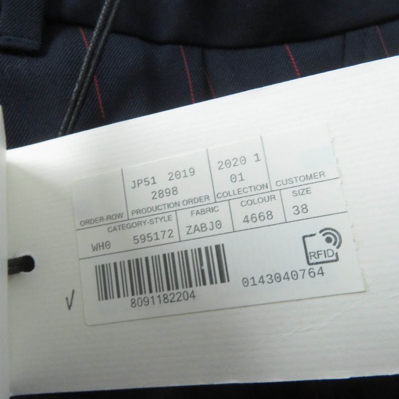 Gucci 20SS 595172 Wool Silk Blend Interlocking G Trouser Pants Bottoms Navy 38