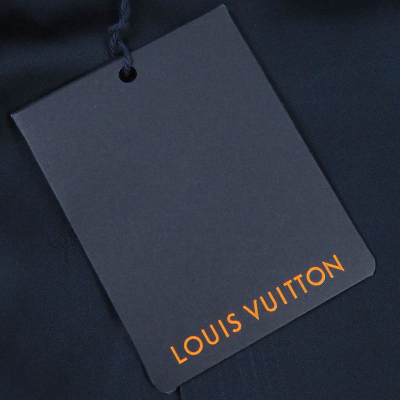 Louis Vuitton 22SS 100% Wool Monogram All-over Ribbed Hem Blouson Jacket Navy