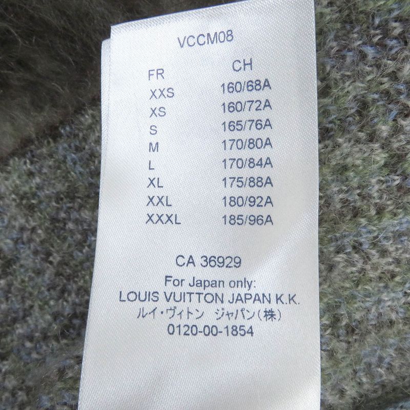 Louis Vuitton 19AW Mohair LV Circle Logo Hardware Total Pattern Turtleneck Knit