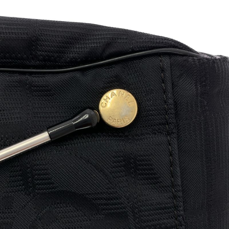 Chanel - A15828 New Travel Line Nylon Jacquard Mini Boston Bag - Black - Women