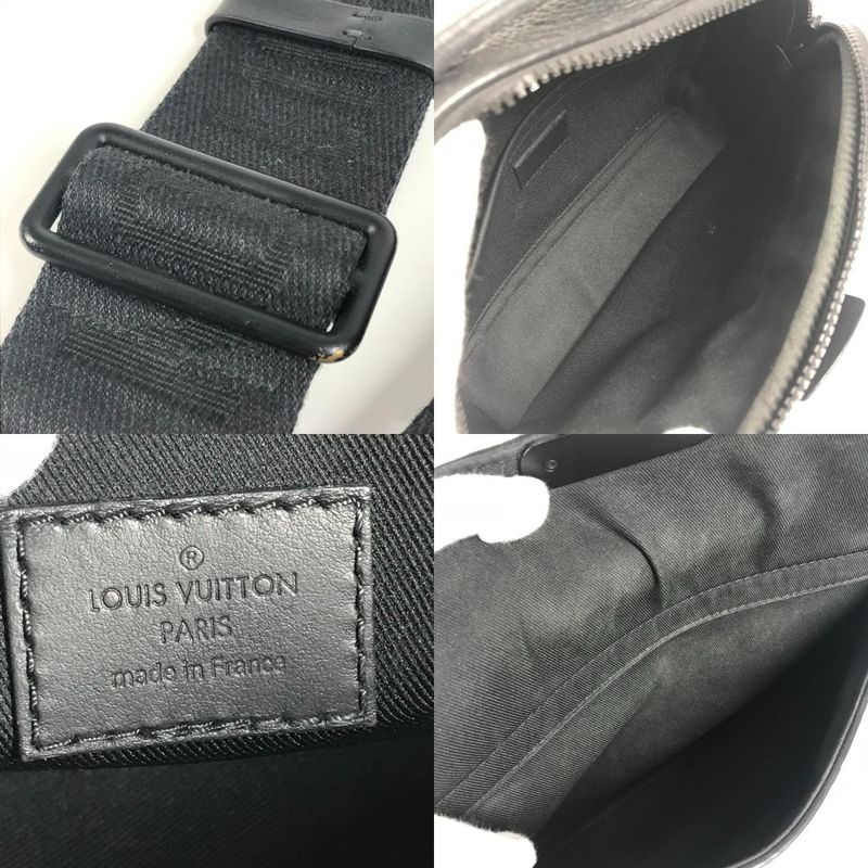 Louis Vuitton Shoulder Bag S-lock Messenger M58489 Taurillon Leather Noir Black
