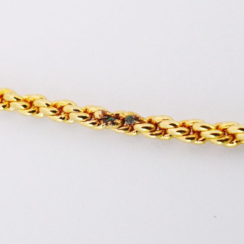 Christian Dior Necklace CD Logo Round Shape Circle GP Plated Gold Ladies