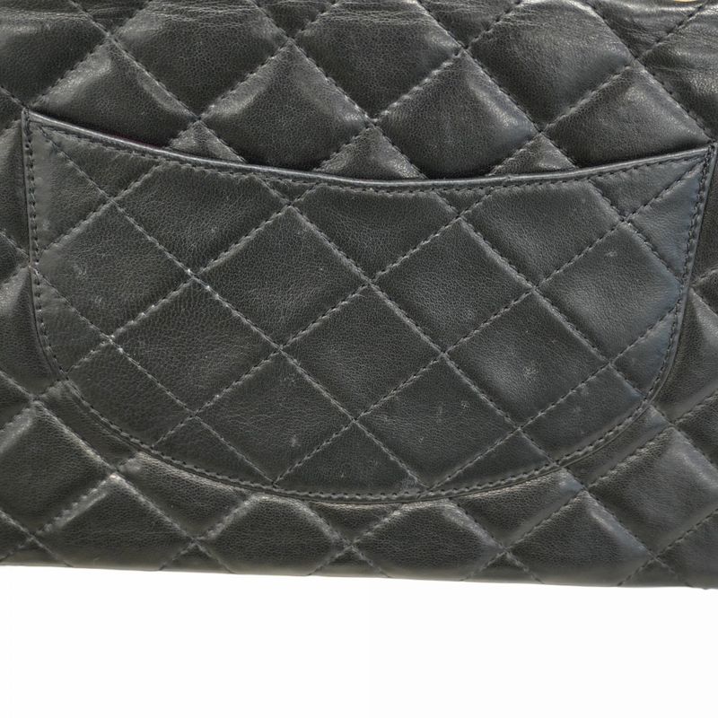 Chanel Shoulder Bag Matelasse / Paris Limited Edition Lambskin Black Gold/silver