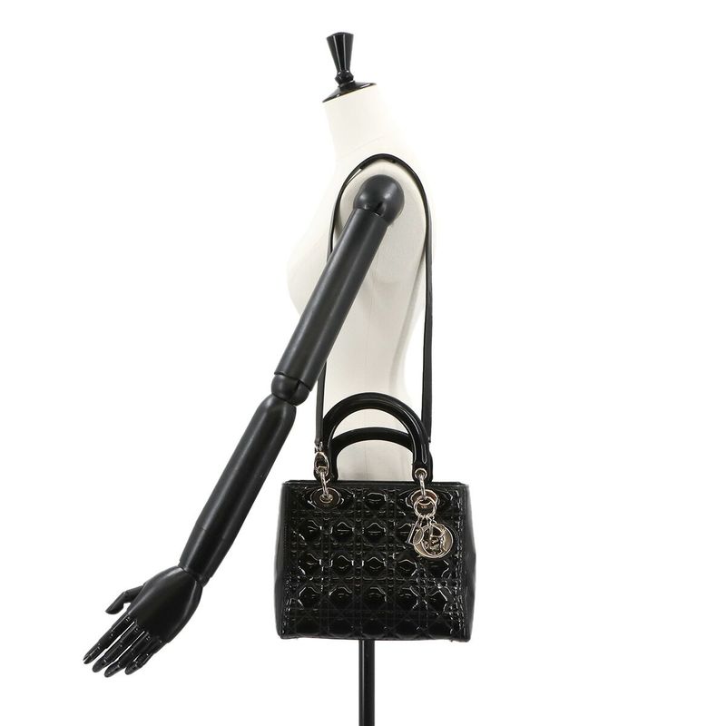 Christian Dior Chiristian Dior Canage Lady Dior Medium 2way Hand Shoulder Bag