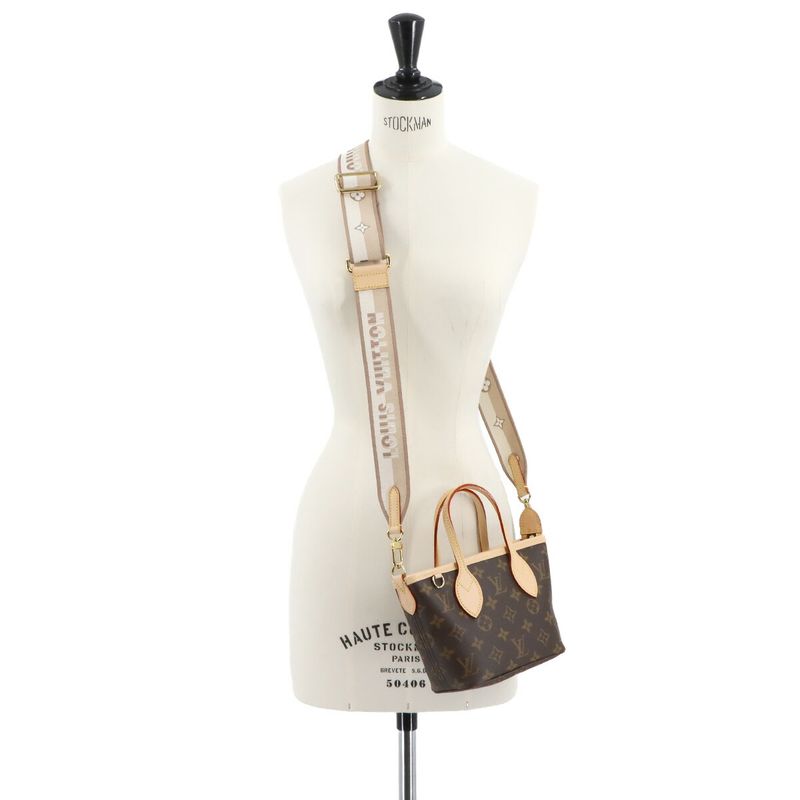 Louis Vuitton Monogram Neverfull BB 2way Tote Shoulder Bag Beige M46705 90299835