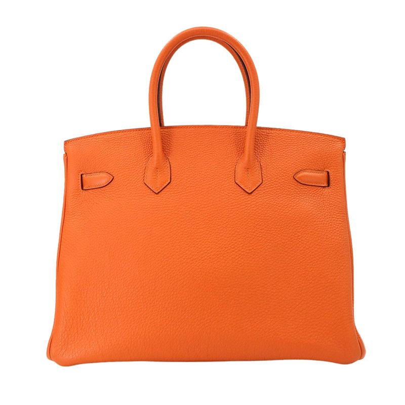 Hermes Birkin 35 Togo Orange Hand Bag □P Engraved Gold Hardware Birkin 90301524