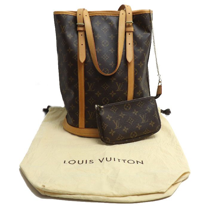 Louis Vuitton Bucket GM Tote Bag Monogram Brown M42236 Fl0044 Ladies Preowned