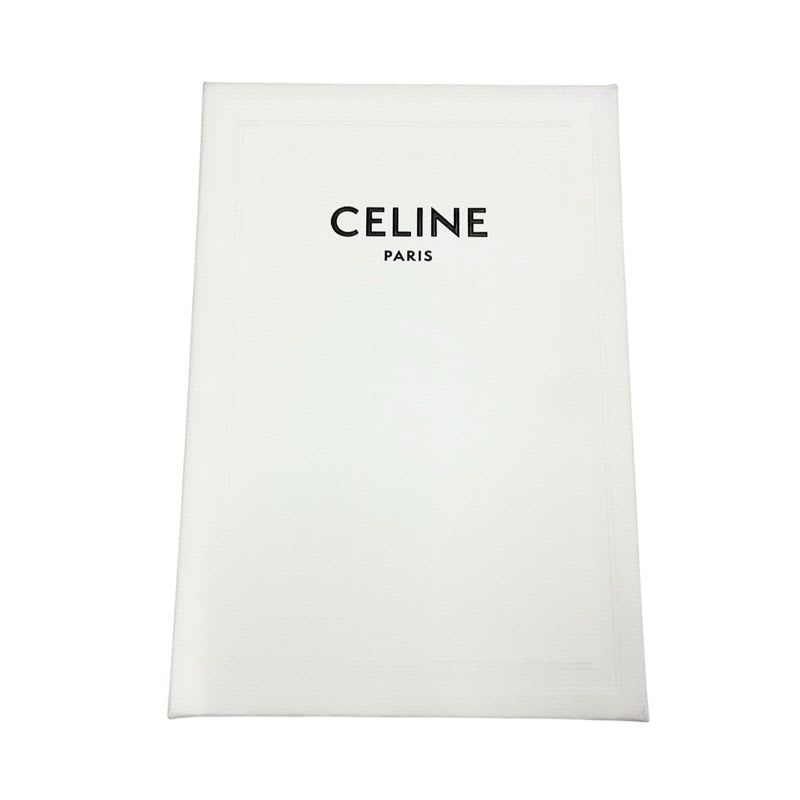 Celine Charm Brown White Gold Triomphe Canvas Logo Micro Vertical Cabas