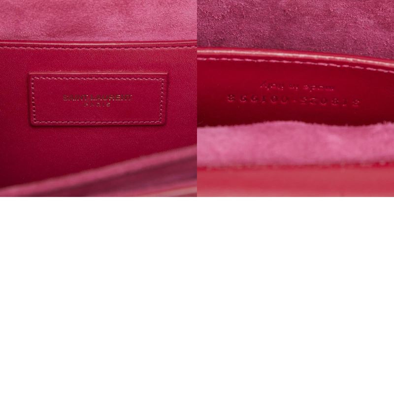Saint Laurent Classic Lou Crossbody Shoulder Bag Pink Leather Women Saint