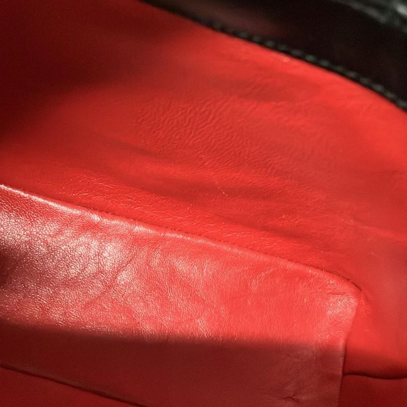 Gucci Handbag Bamboo 000330175 Black And Gold Leather