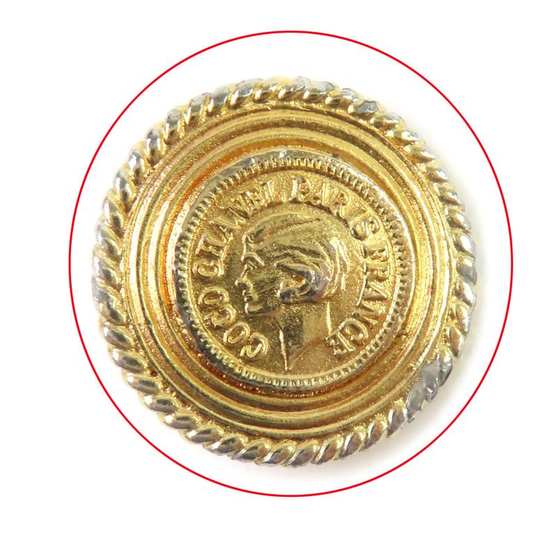 CHANEL Vintage Coco CHANEL Face Buttons Gold Buttons 8 Large 6 Small Set