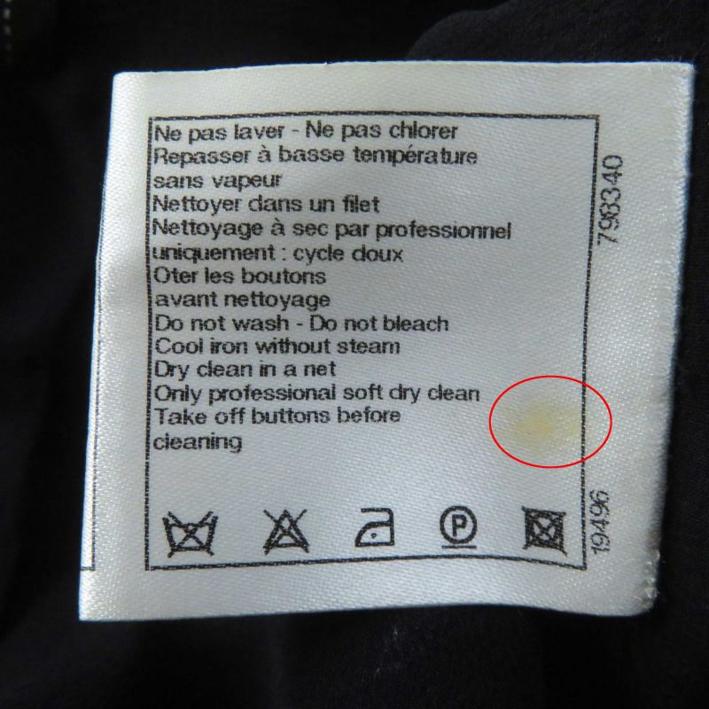 CHANEL P41859 Total Lace Long Sleeve Long Dress/dress Black 38 Made In France