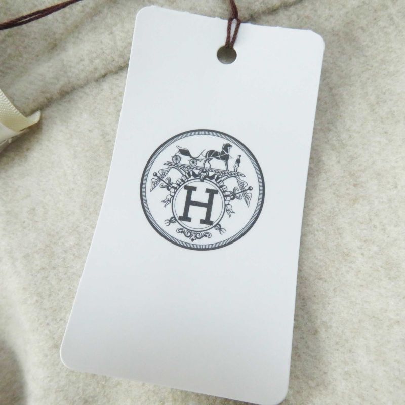 Hermes 3e0223dz 100% Cashmere Silver Hardware Lamb Leather Long Length Gilet/ves