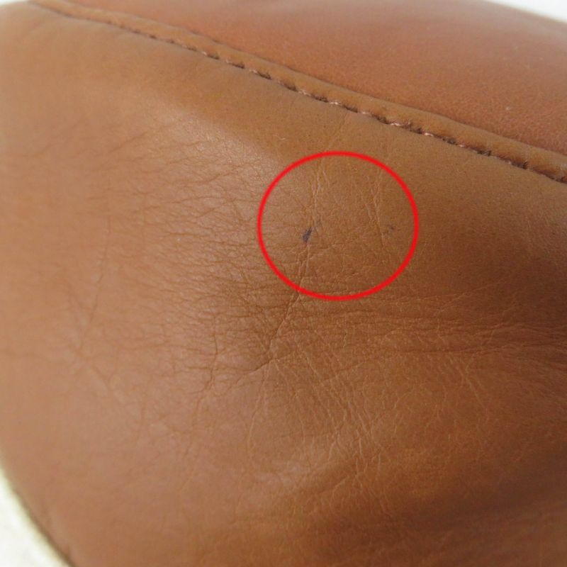 Hermes Calf Leather 100% Cashmere Piping H Embroidered Bucket Hat Brown Ivory