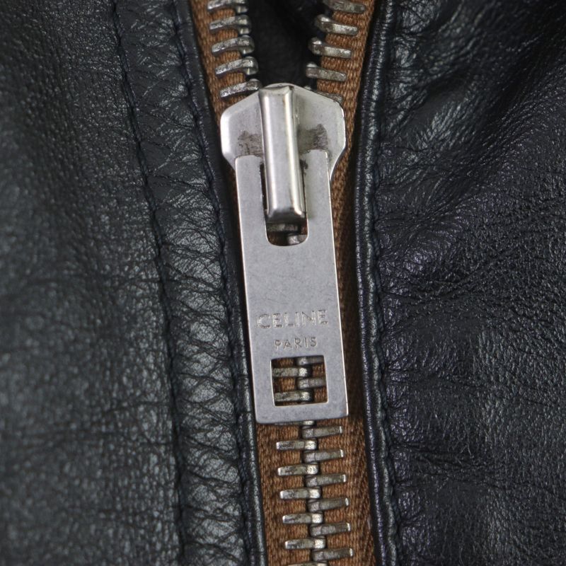 Celine 20SS 2e467297d Eddie Period Washed Calfskin Riders Jacket Black 48 Made