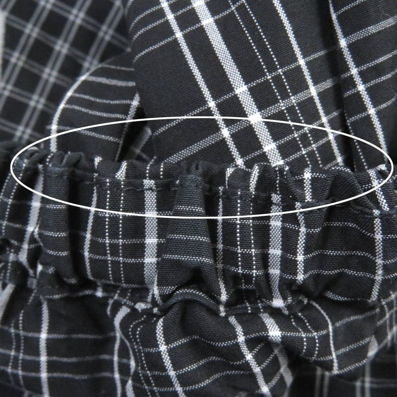 Balenciaga 19SS 571439 Logo Embroidery Oversized Poplin Check Shirt Blouson