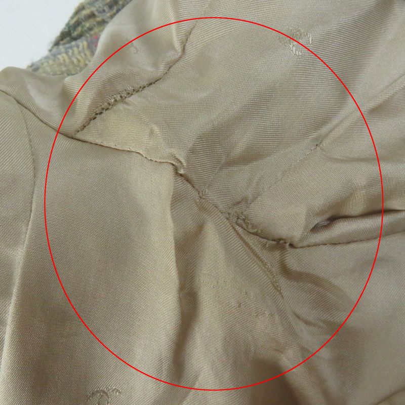 CHANEL Vintage 98P P10460 Wool Silk Blend Coco Mark Button Double Breasted