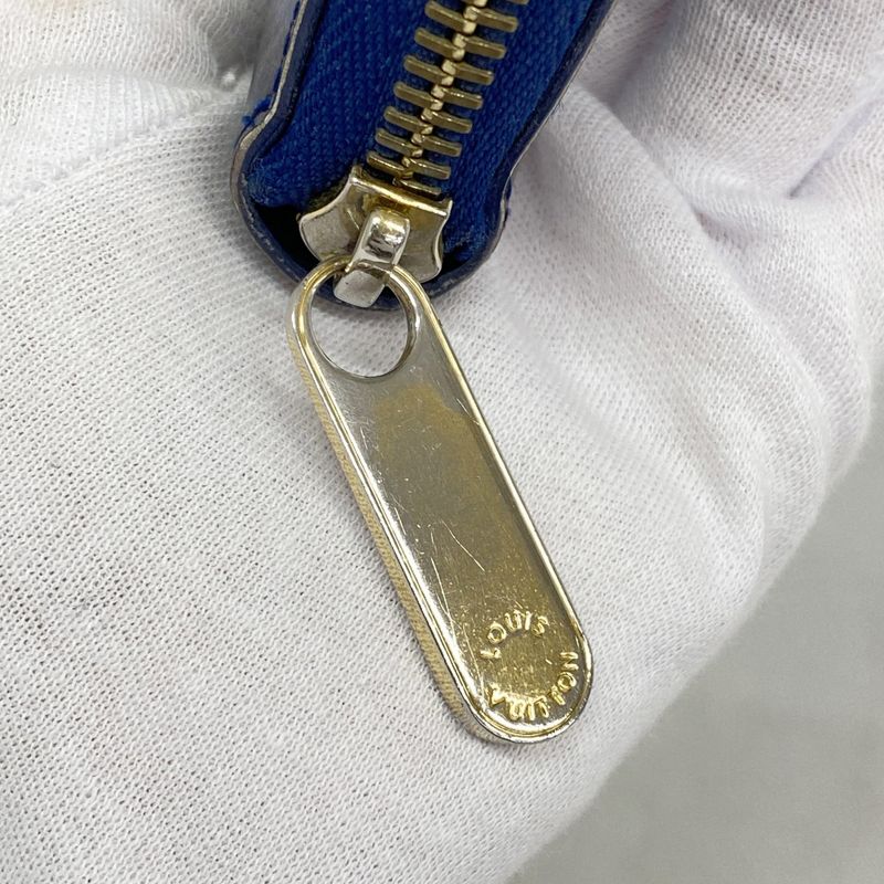 Louis Vuitton Vernis Long Wallet Vernis Ikat Flower M90018 Grand Blue Ladies