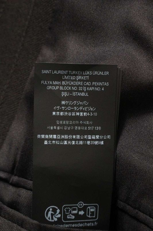 Saint Laurent Paris 749451 Y1h20 Chain Stripe Tailored Jacket Men's 46