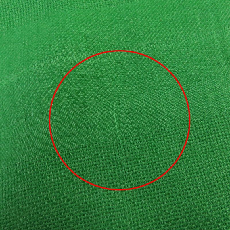 Hermes Sellier Cashmere Silk Fringe Large Shawl Scarf Green With Box Made In